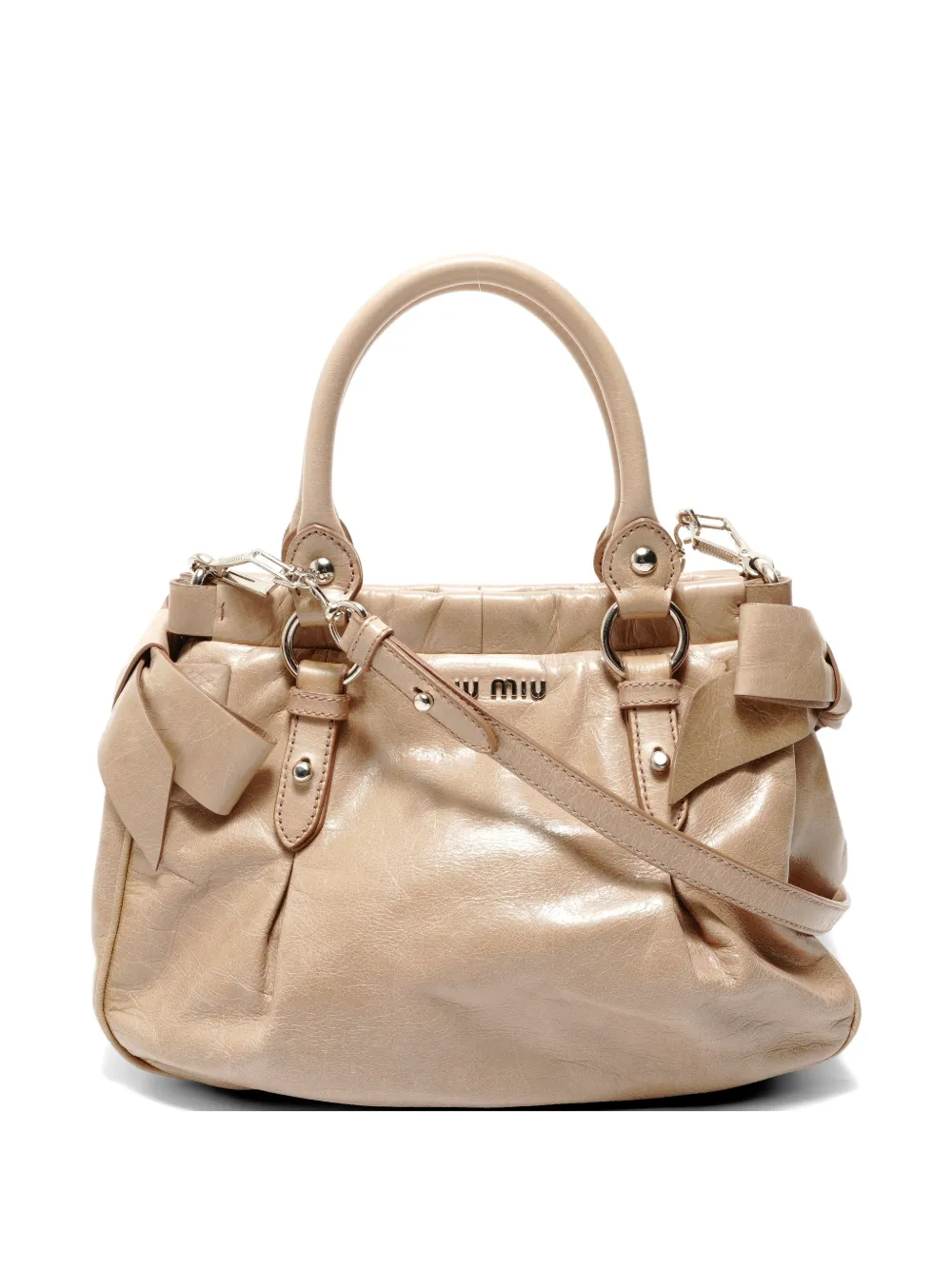 Miu Miu Pre-Owned 2010-2015 Vitello Lux tote bag - Nude