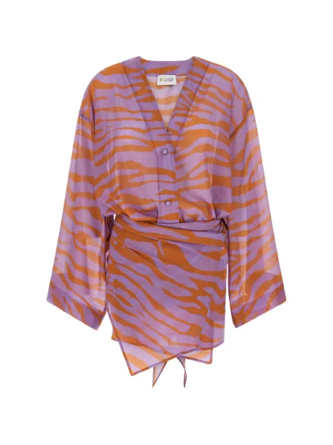 The Attico vestido corto The First Bath de animal print