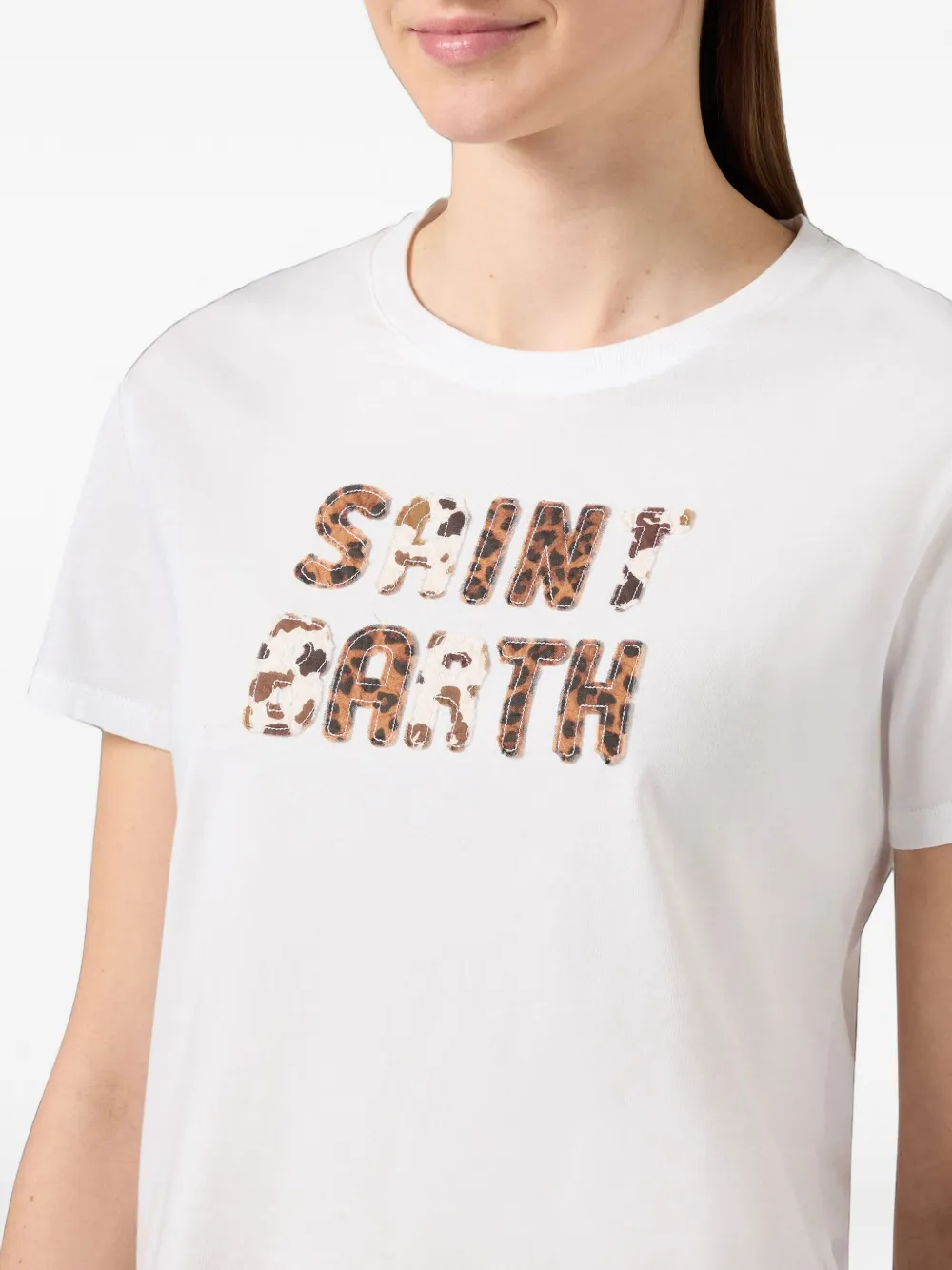 MC2 Saint Barth Emilie T-shirt met dierenprint Wit
