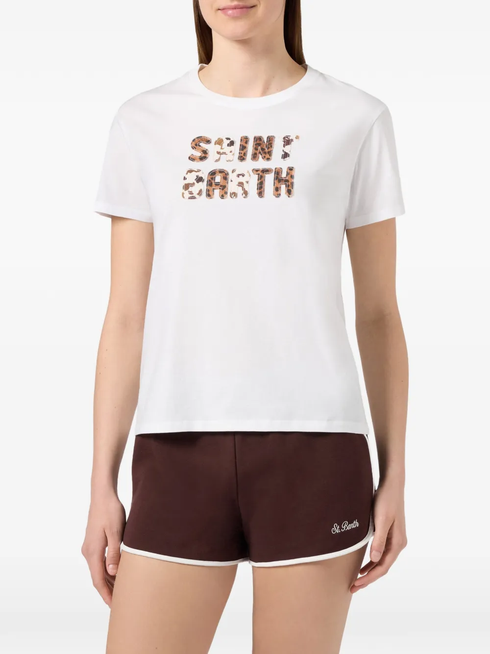 MC2 Saint Barth Emilie T-shirt met dierenprint Wit
