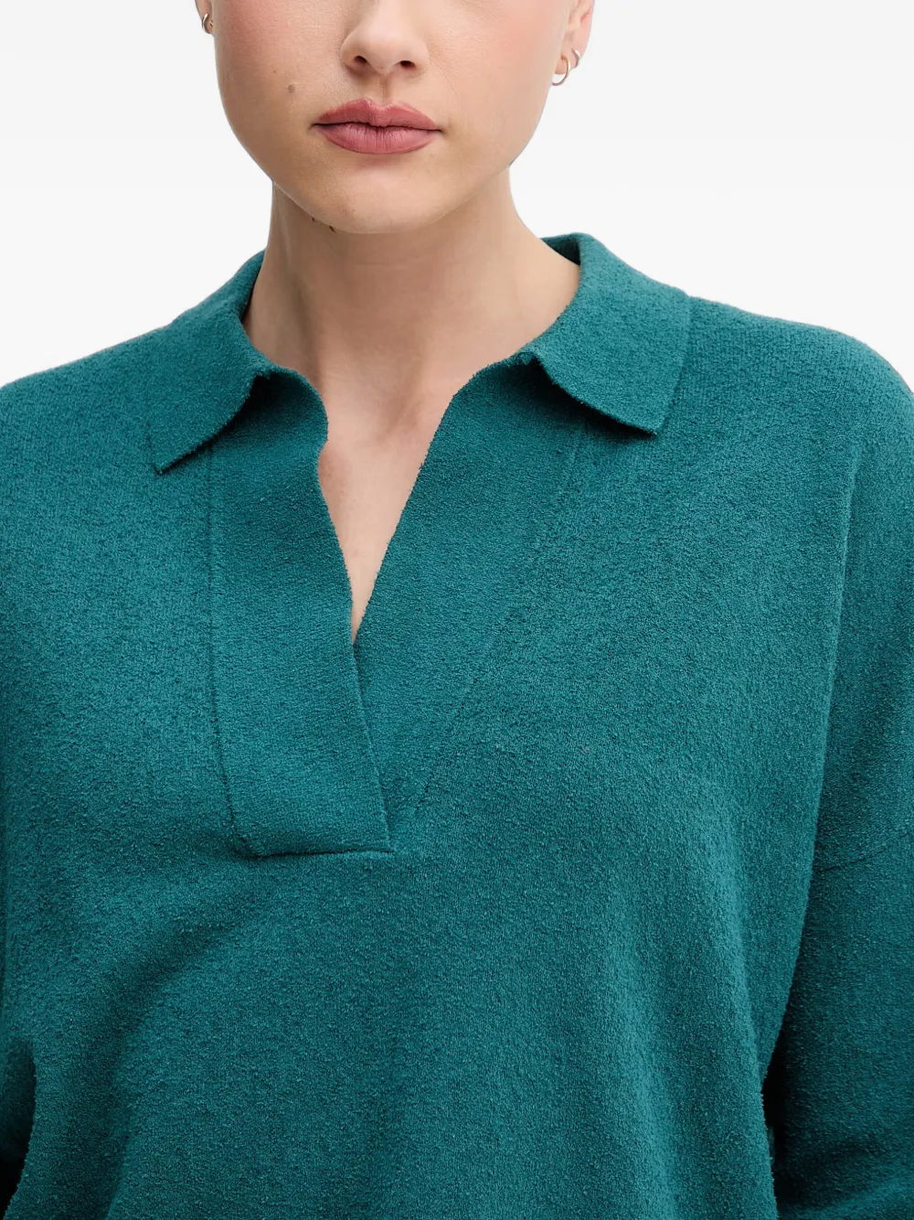 Sisley T-shirt met V-hals Groen