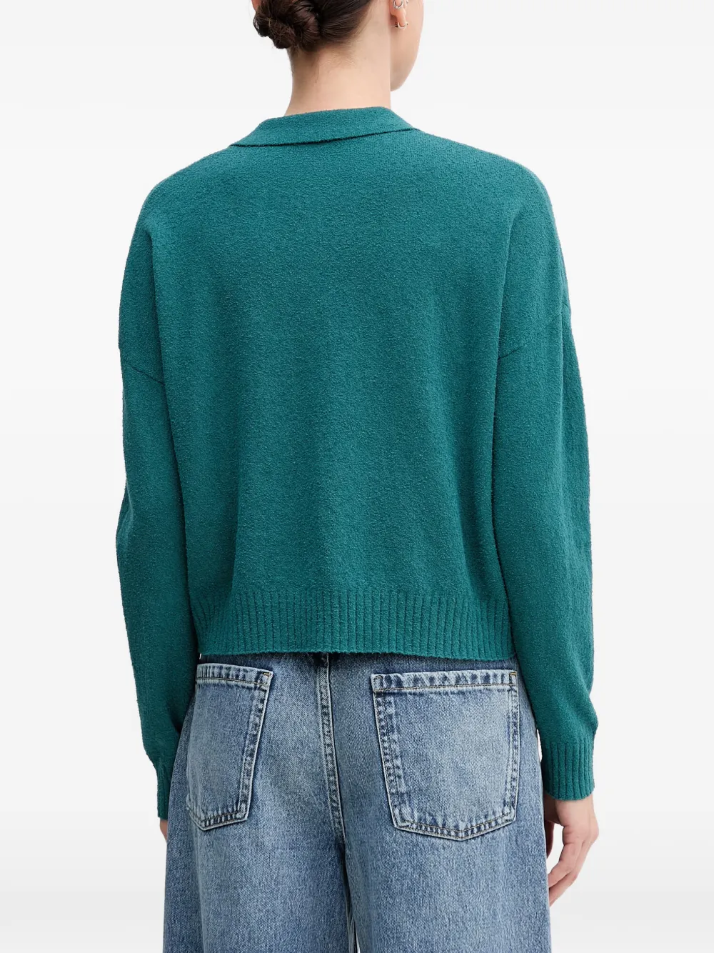 Sisley T-shirt met V-hals Groen