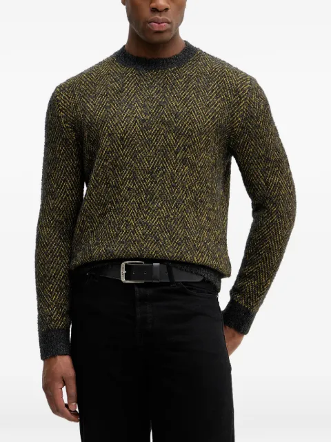 Sisley chevron-knit sweater