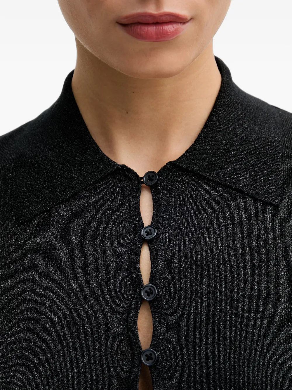 Sisley Button-up vest Zwart