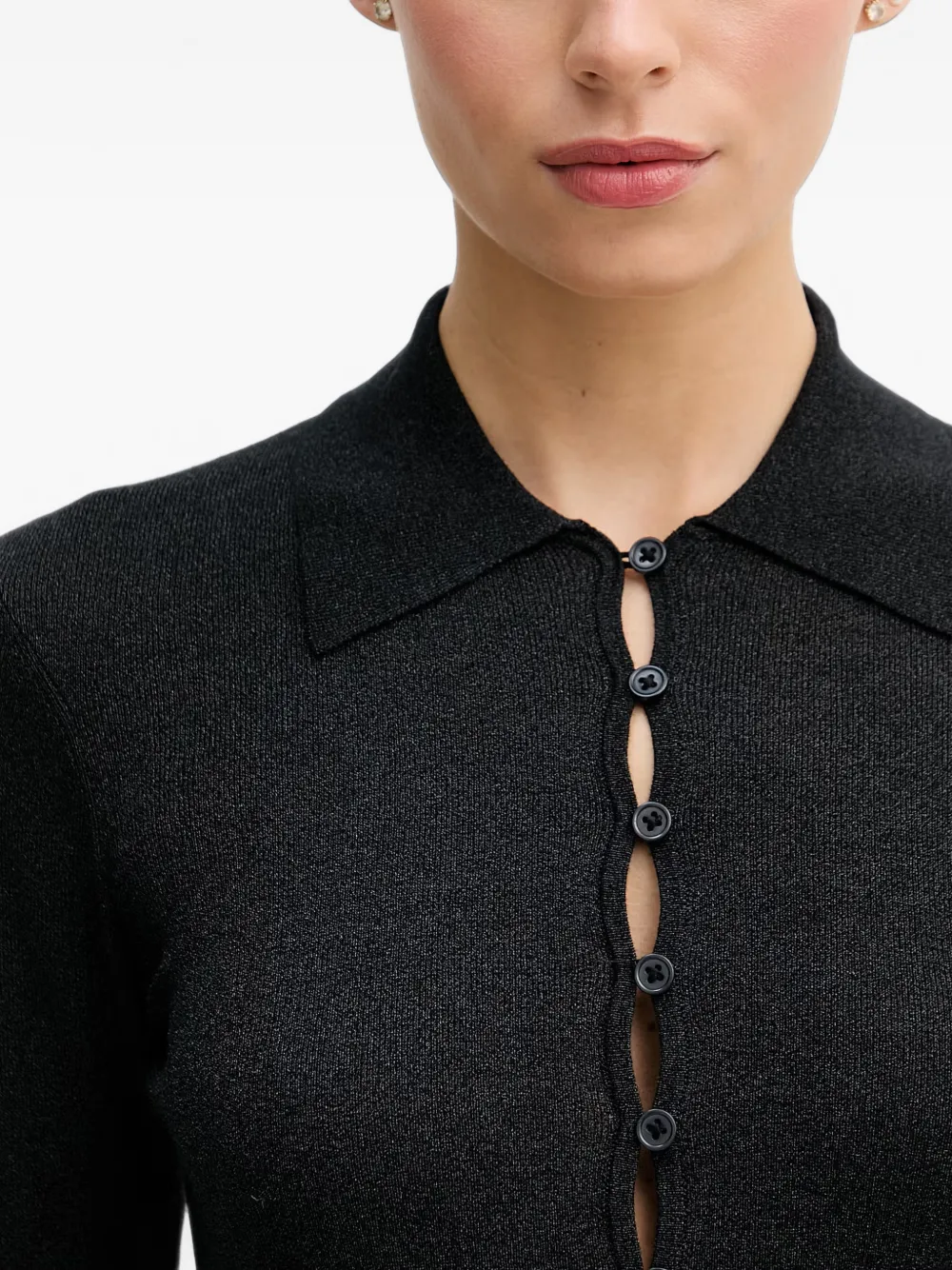Sisley Button-up vest Zwart