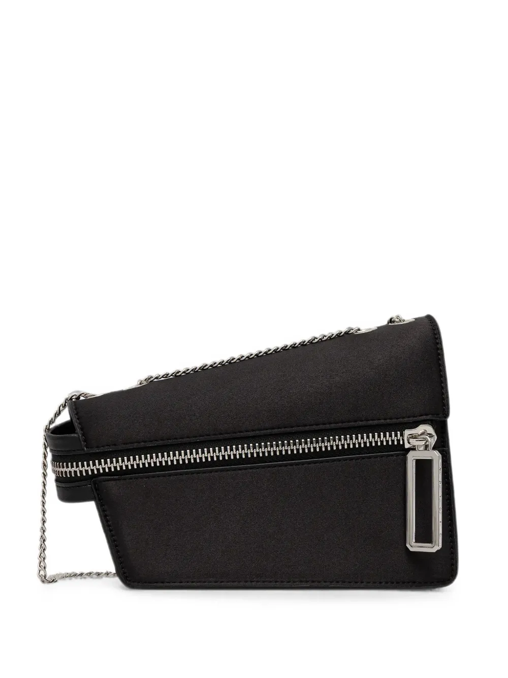 Sisley small zip-detail chain-strap cross body bag - Nero