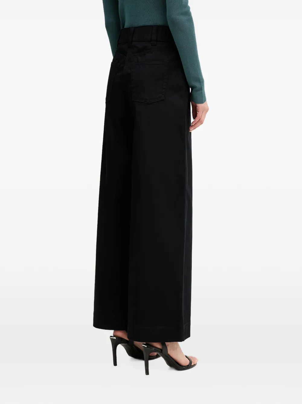Sisley Broek met wijde pijpen Zwart