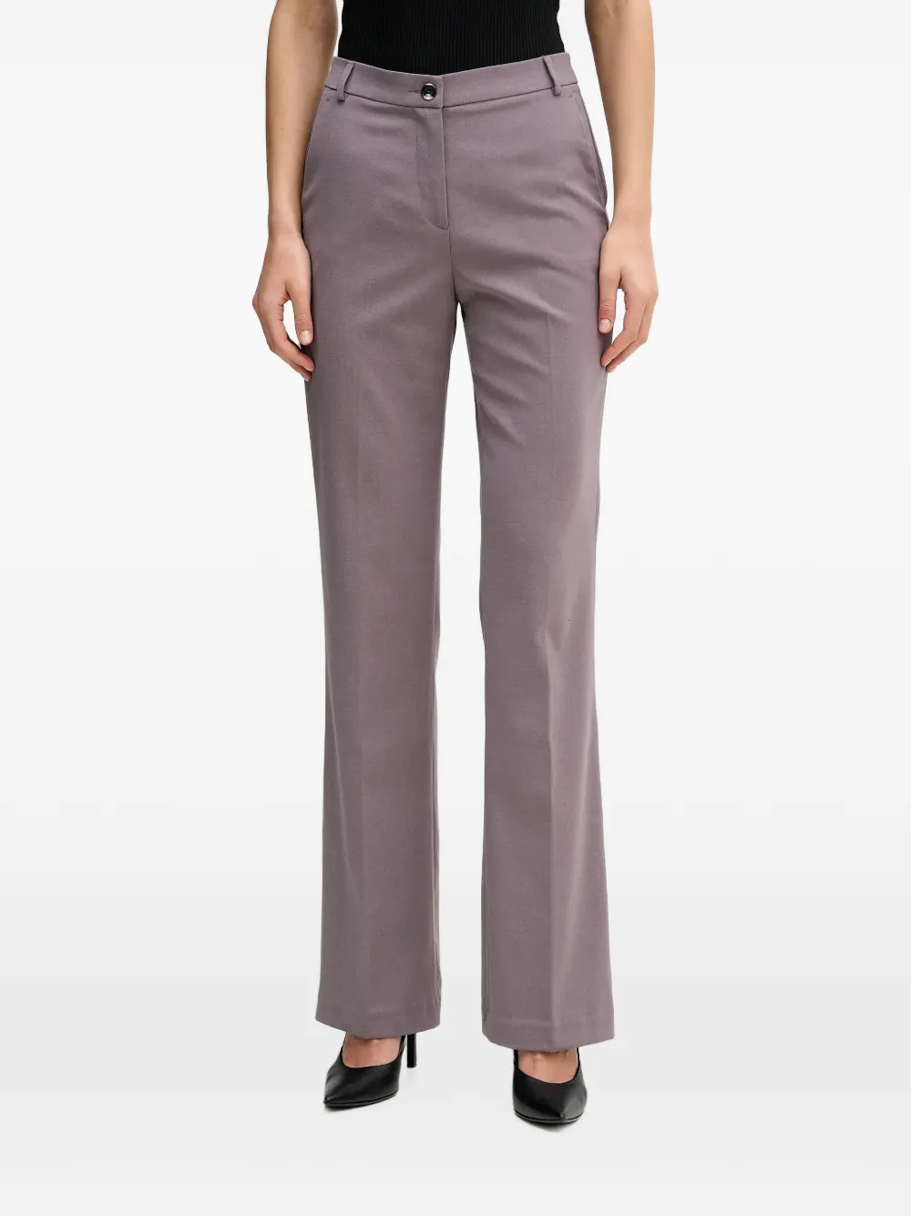 Sisley pressed-crease tailored trousers