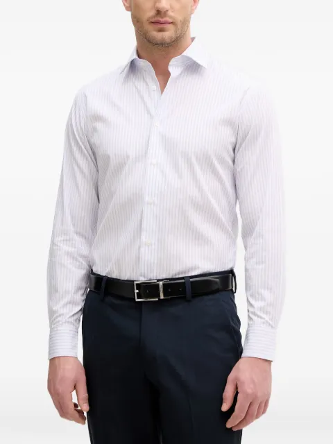 Sisley vertical-stripe long-sleeve shirt