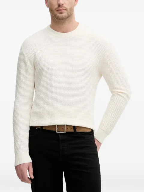 Sisley waffle-knit crew-neck sweater