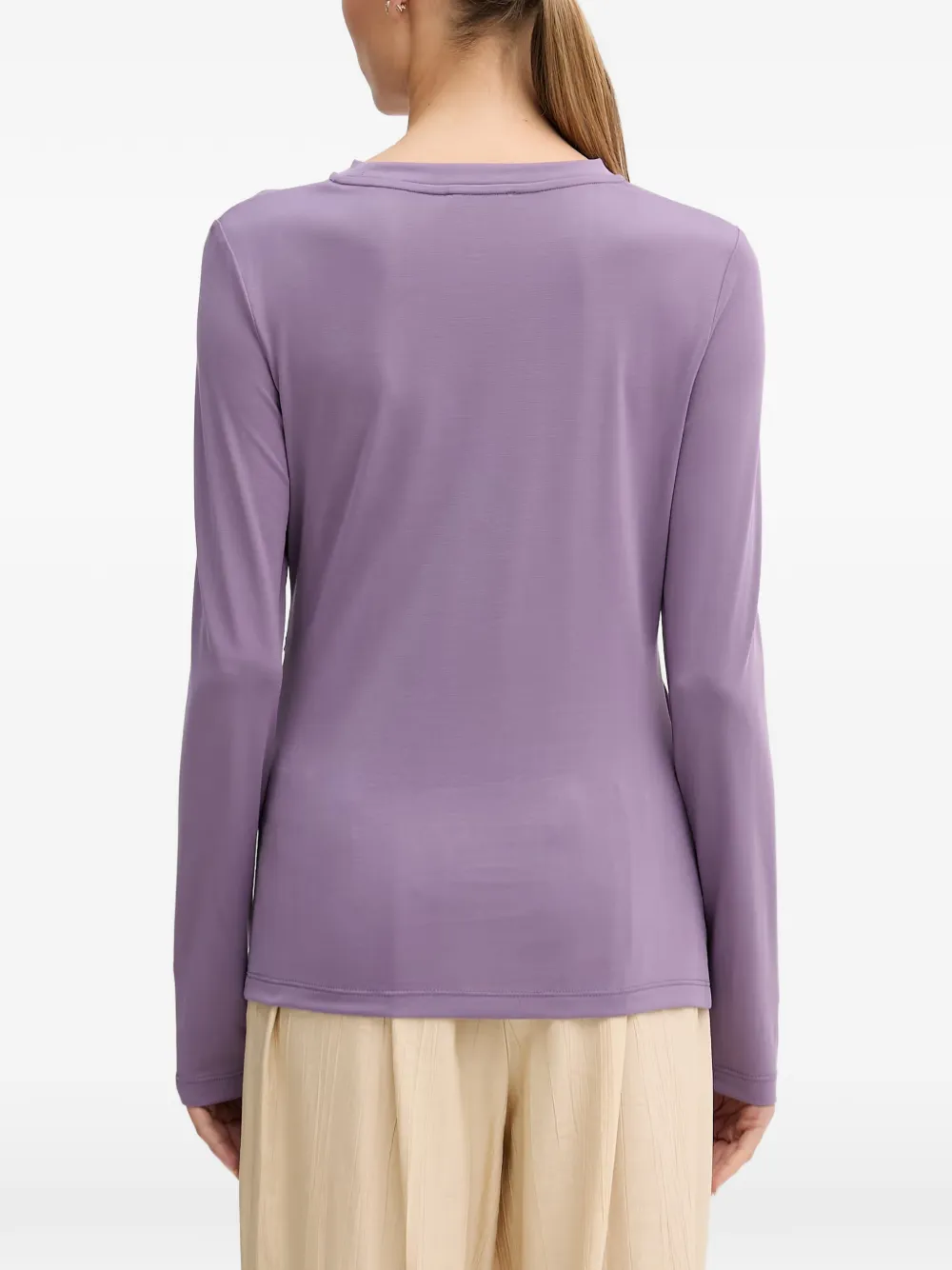 Sisley T-shirt met ruches Paars