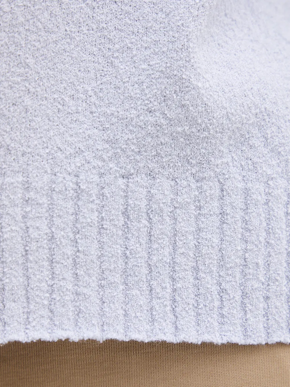 Sisley Bouclé gebreide polotrui Blauw