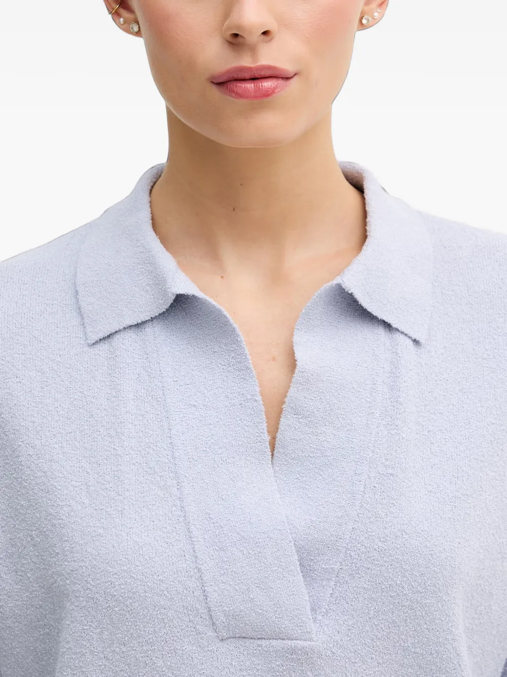 Sisley Bouclé gebreide polotrui Blauw