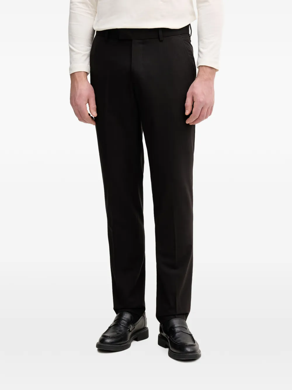 Sisley pressed-crease tailored trousers - Nero