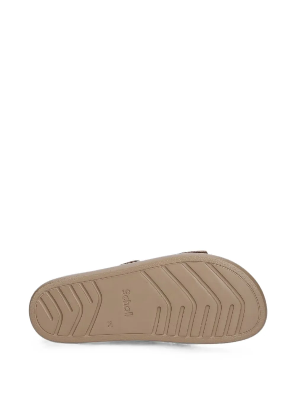 Scholl buckle-fastening double-strap slides Beige