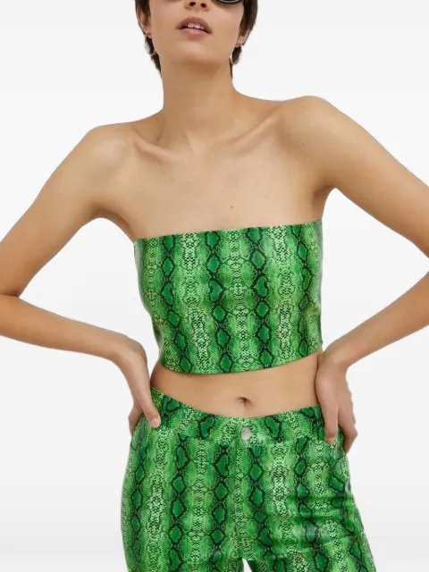 Résumé snake-effect strapless top