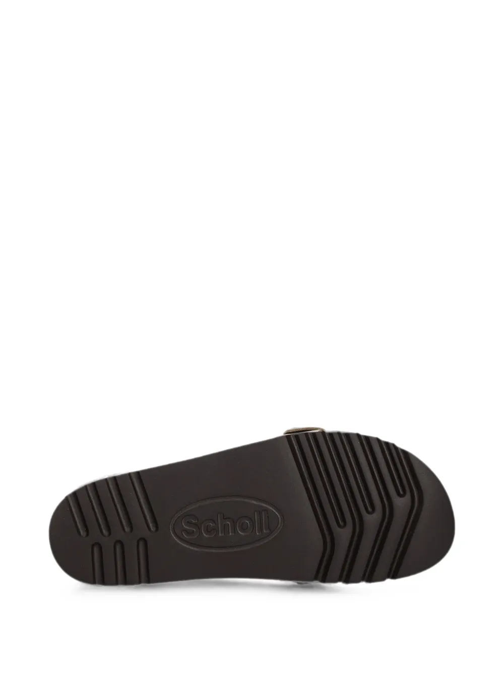 Scholl studded buckle-fastening slides Beige