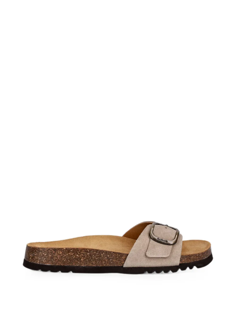 Scholl buckle-fastening slides Beige