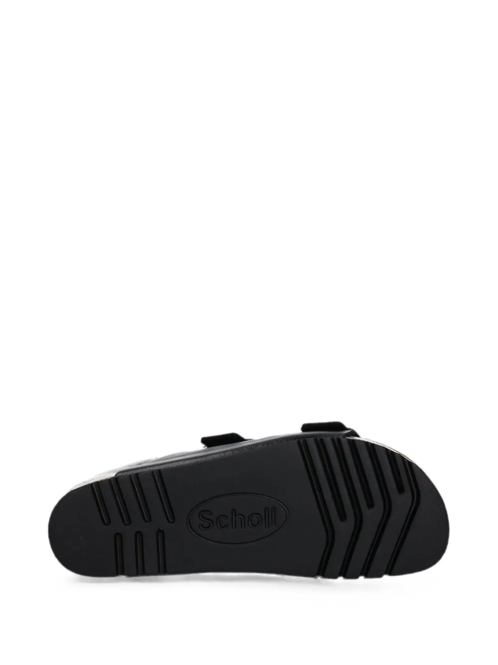 Scholl buckle-fastening slides Zwart