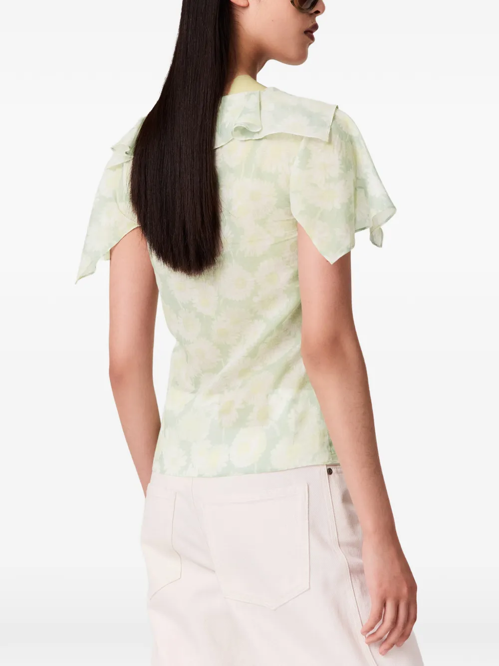 Stella McCartney Top met capuchon en print Groen