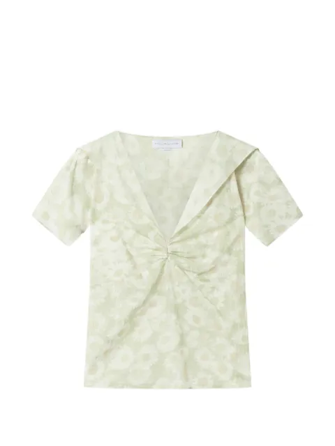 Stella McCartney Daisy floral-print ruched-detail top