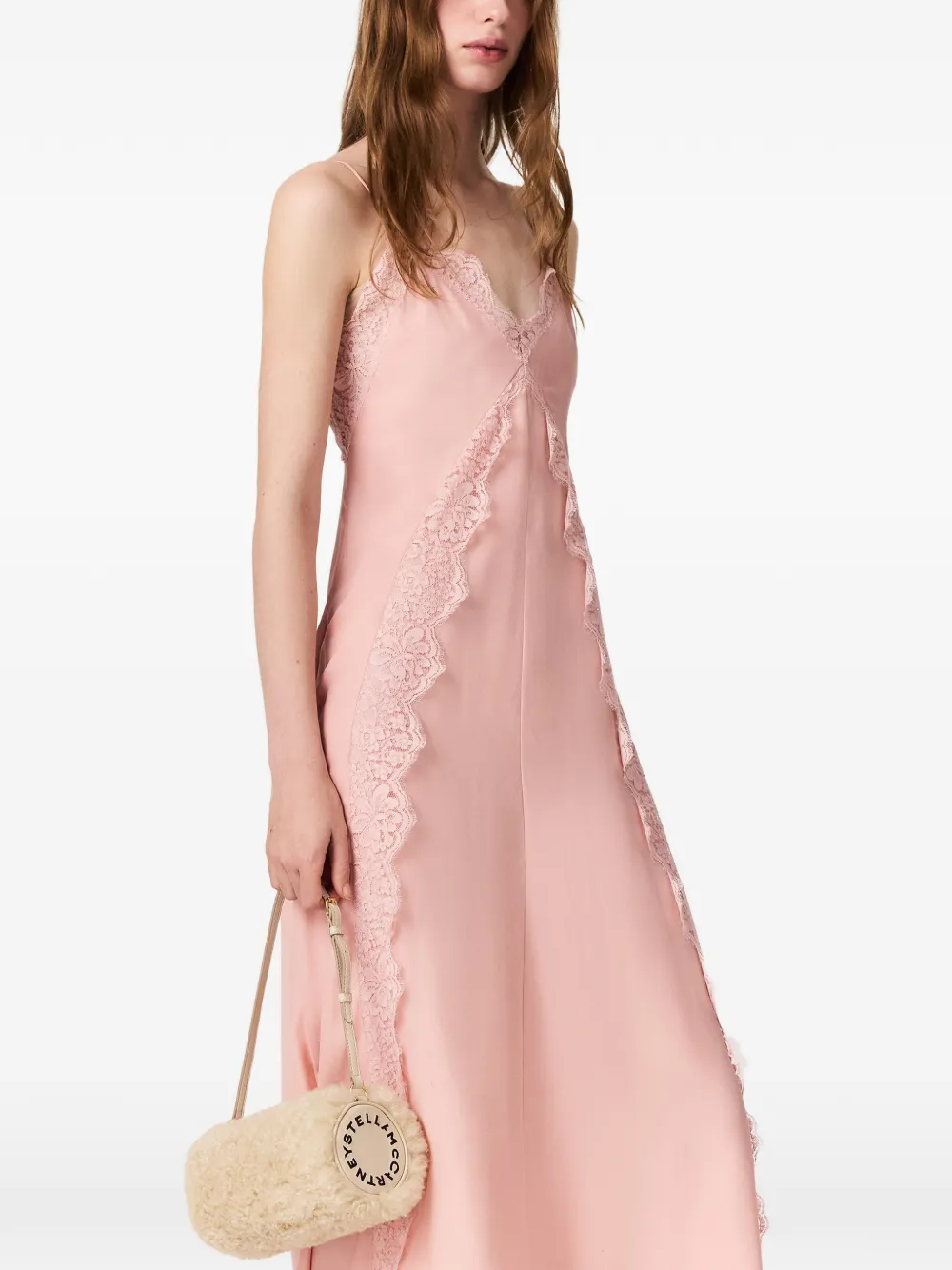 Stella McCartney Jurk met afwerking van kant Roze