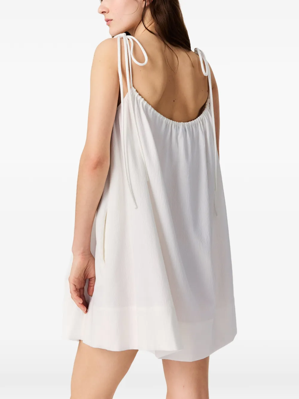 Stella McCartney Mini-jurk verfraaid met kralen Wit