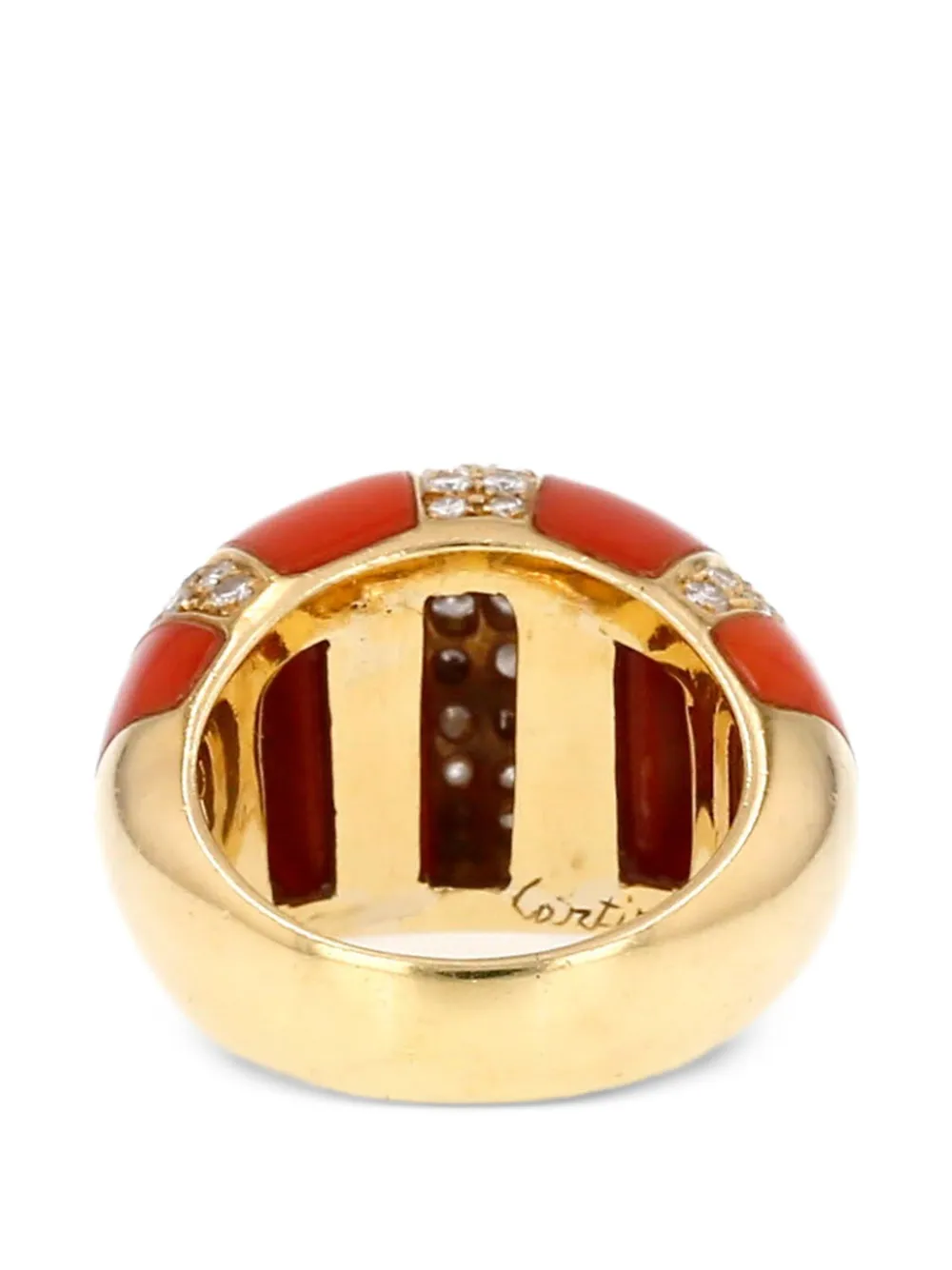 Cartier 1970 coral and diamond ring - Oro