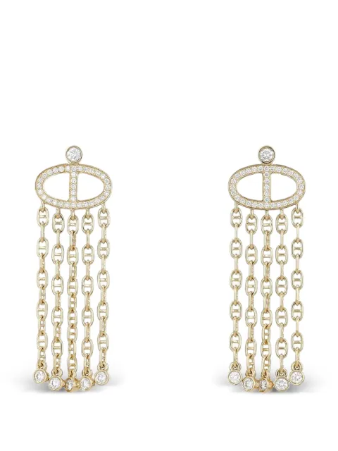 Hermès Pre-Owned 2020s Chaîne d'Ancre Calypso diamond earrings