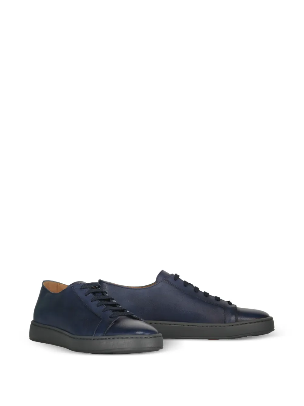 Santoni leather sneakers Blauw