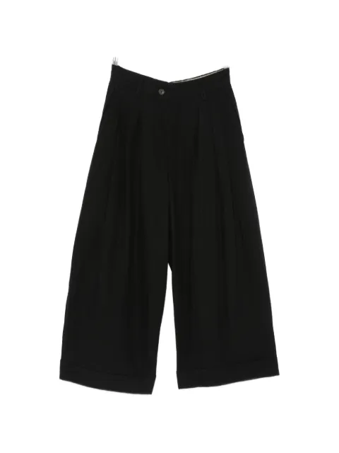 Ziggy Chen pleated turn-up trousers