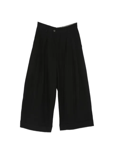 Ziggy Chen pleated turn-up trousers