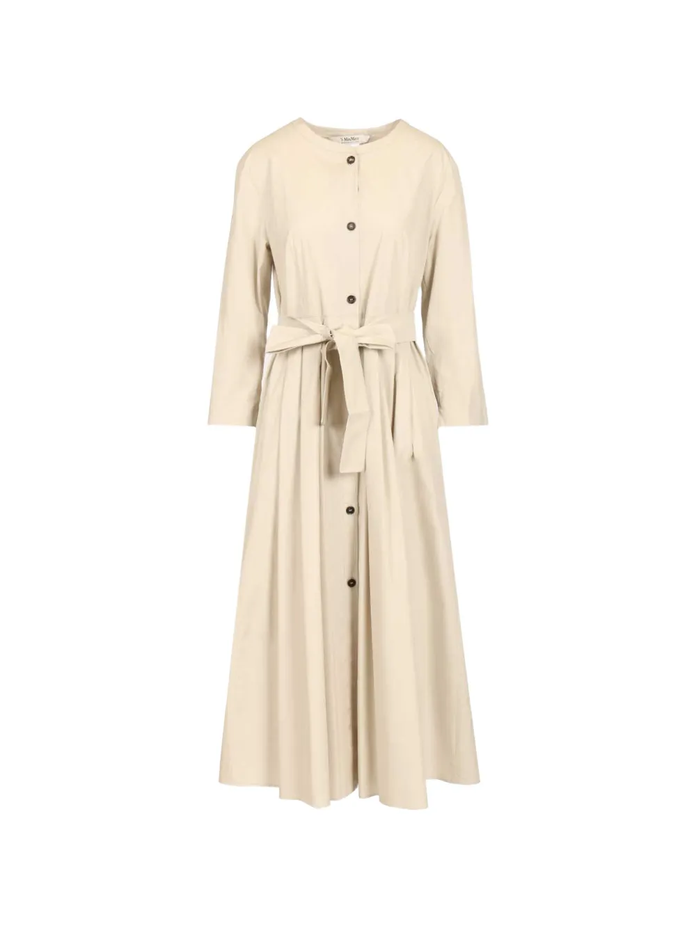 'S Max Mara pleated popelin dress - Neutrals