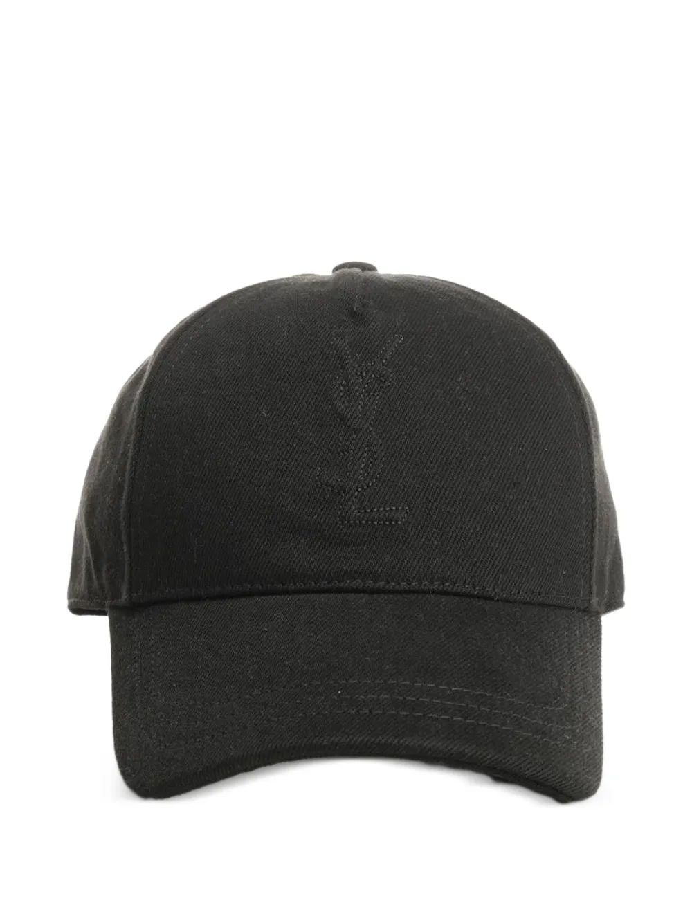 Saint Laurent Cappello da baseball Cassandre con ricamo - Nero