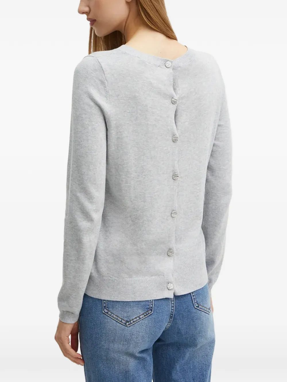 Morgan button-back sweater Grijs