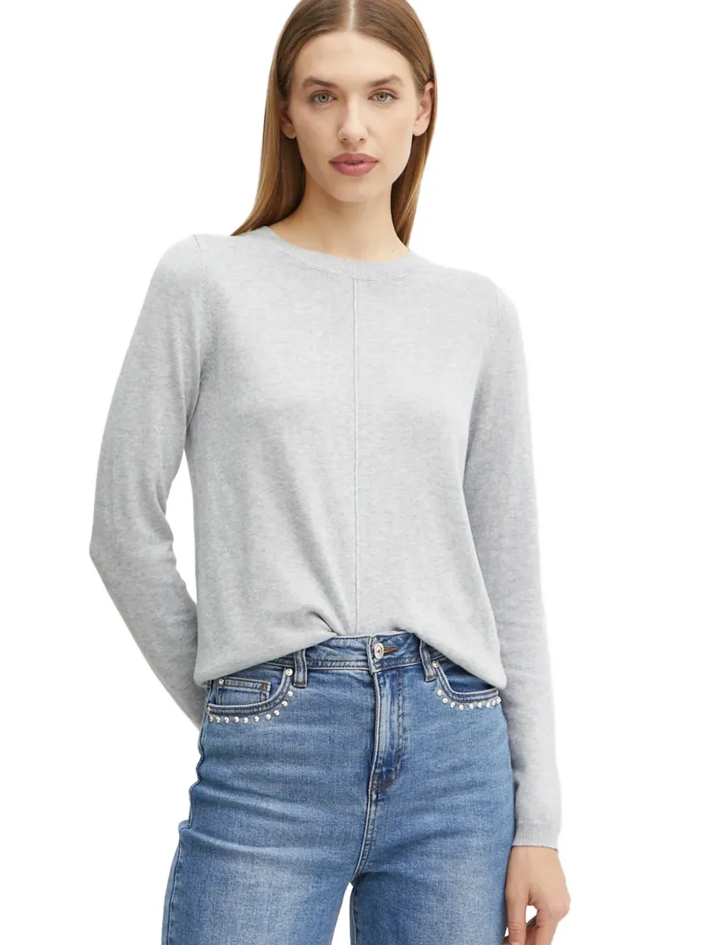 Morgan button-back sweater Grijs