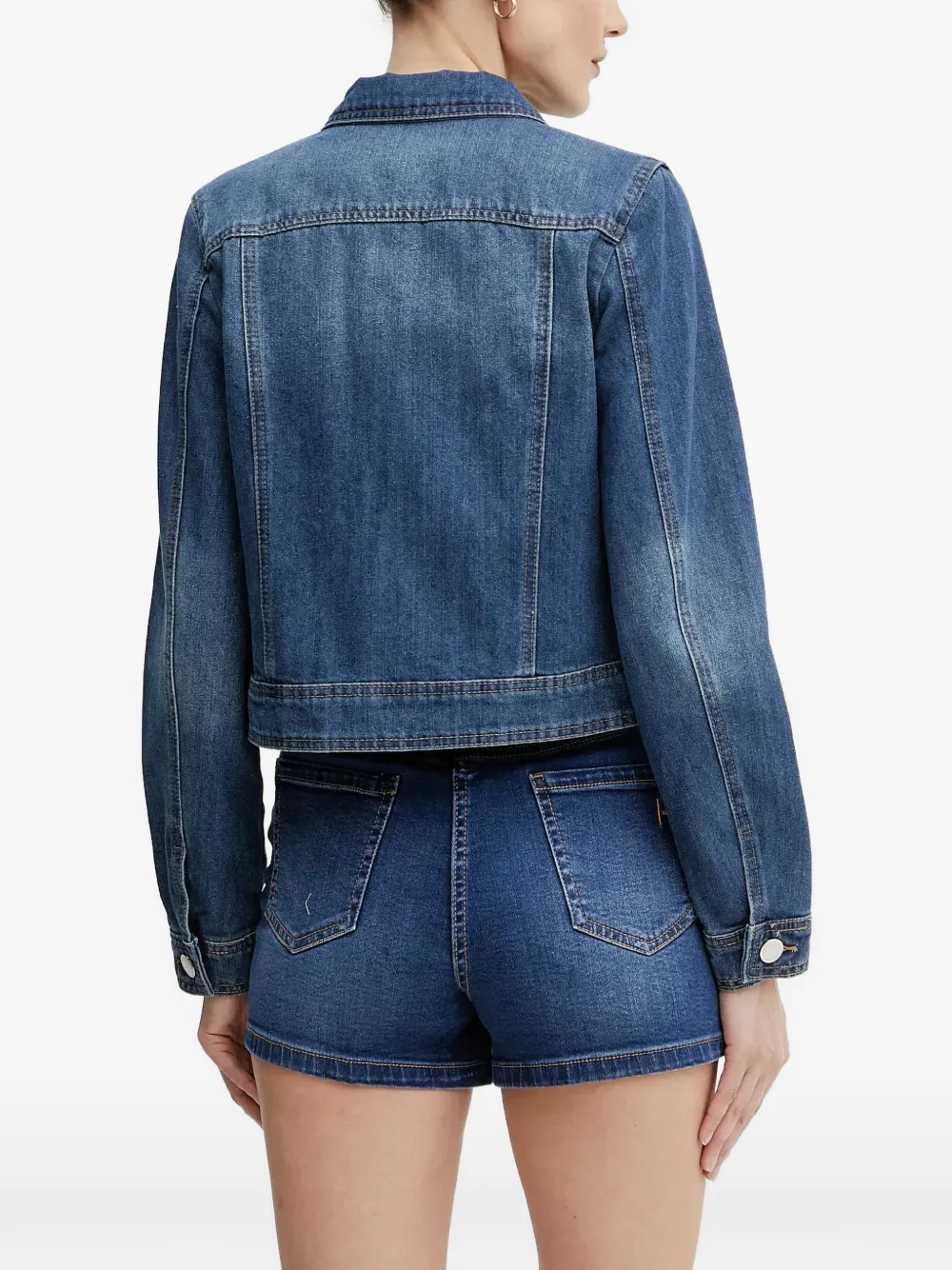 Morgan Button-up denim jack Blauw