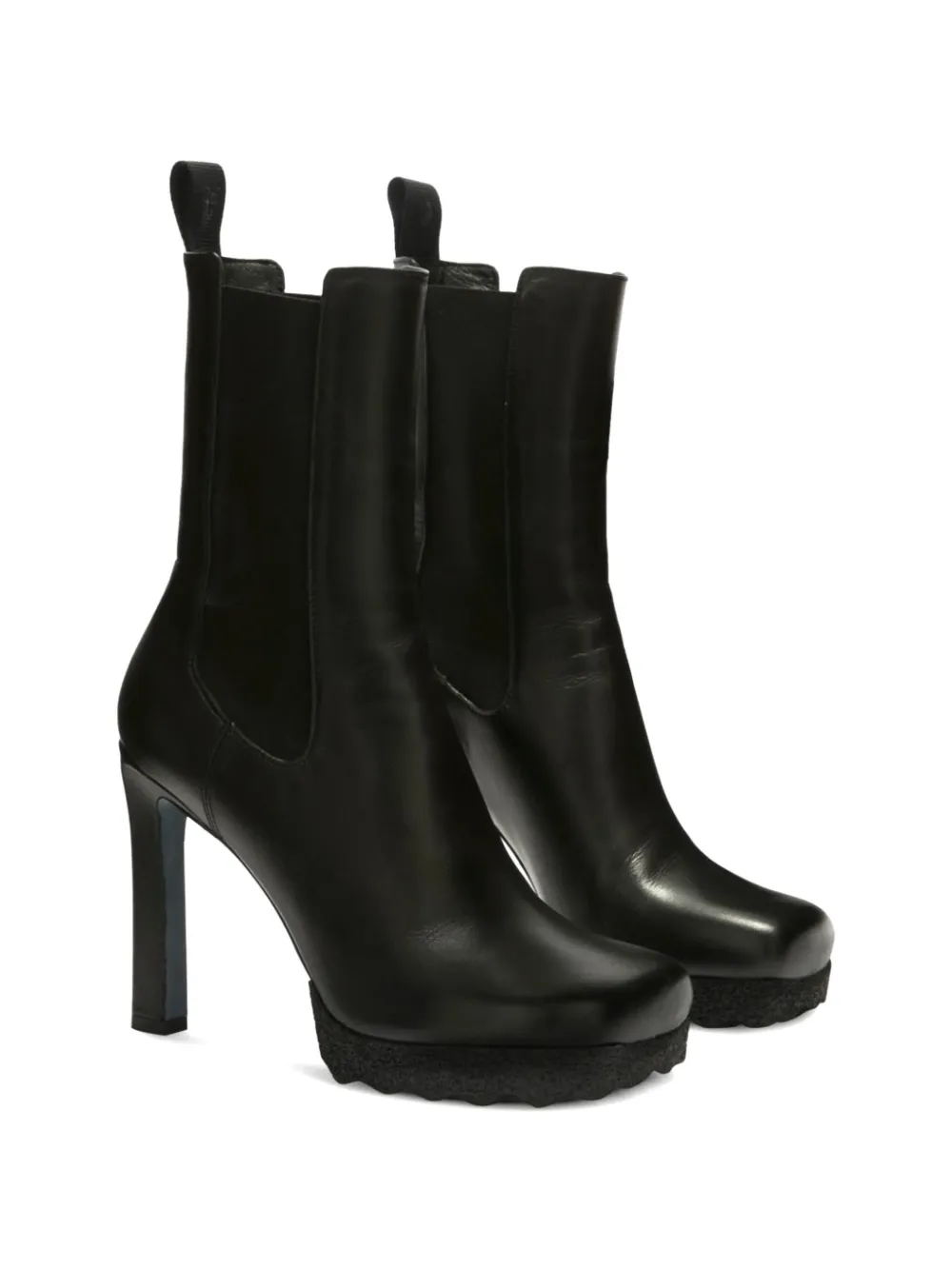 Off-White Calf Sponge high-heeled chelsea boots Zwart