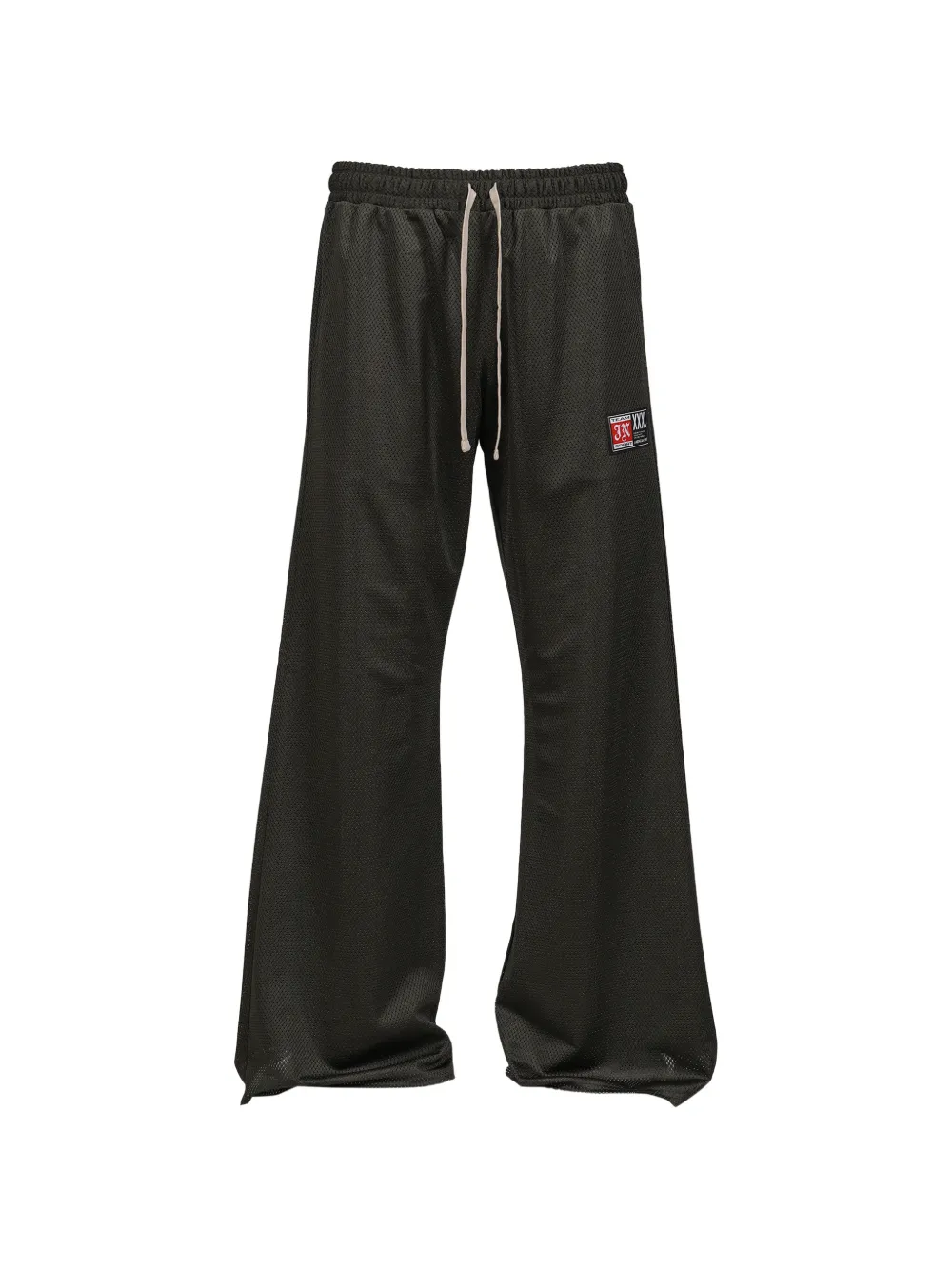JUN/NAKAYAMA logo-patch mesh track pants - Nero