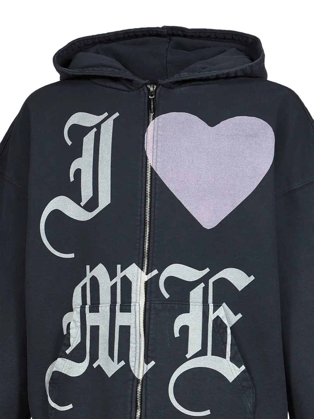JUN/NAKAYAMA Motor graphic-print zip-up Hoodie | Black | FARFETCH BH