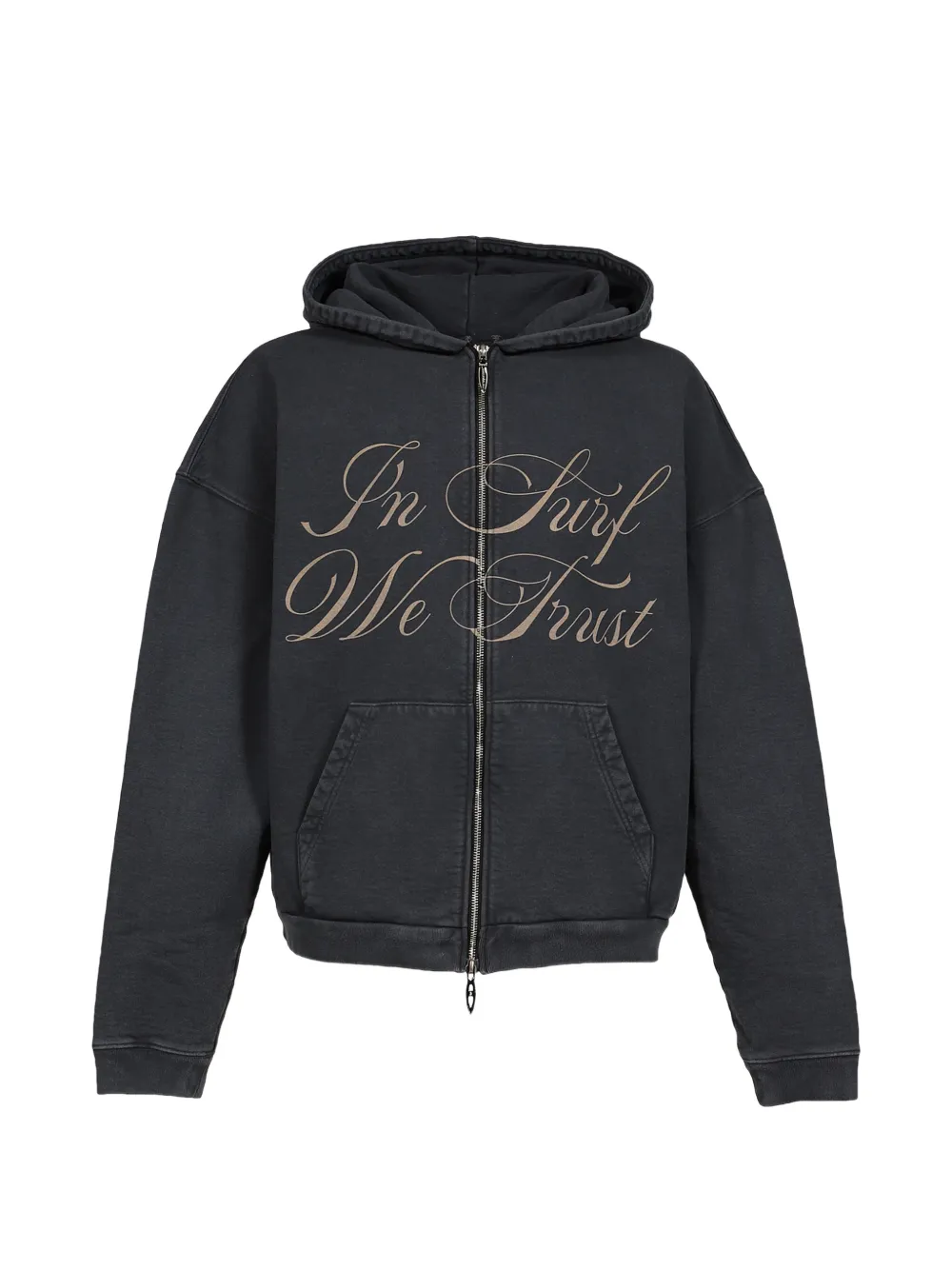 JUN/NAKAYAMA graphic-print zip-up hoodie - Black