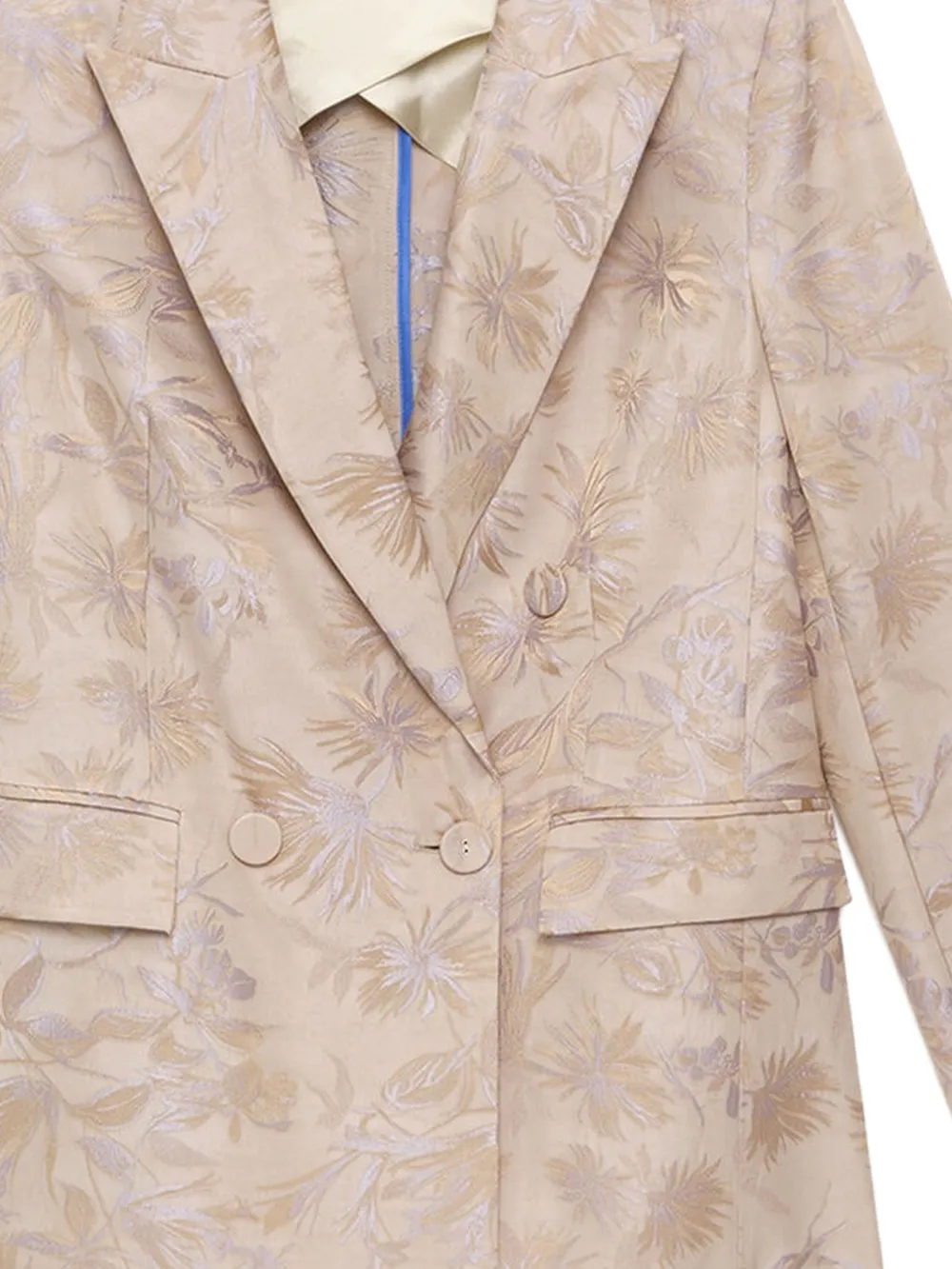 MALIPARMI Breeze D' Été blazer met jacquard Beige