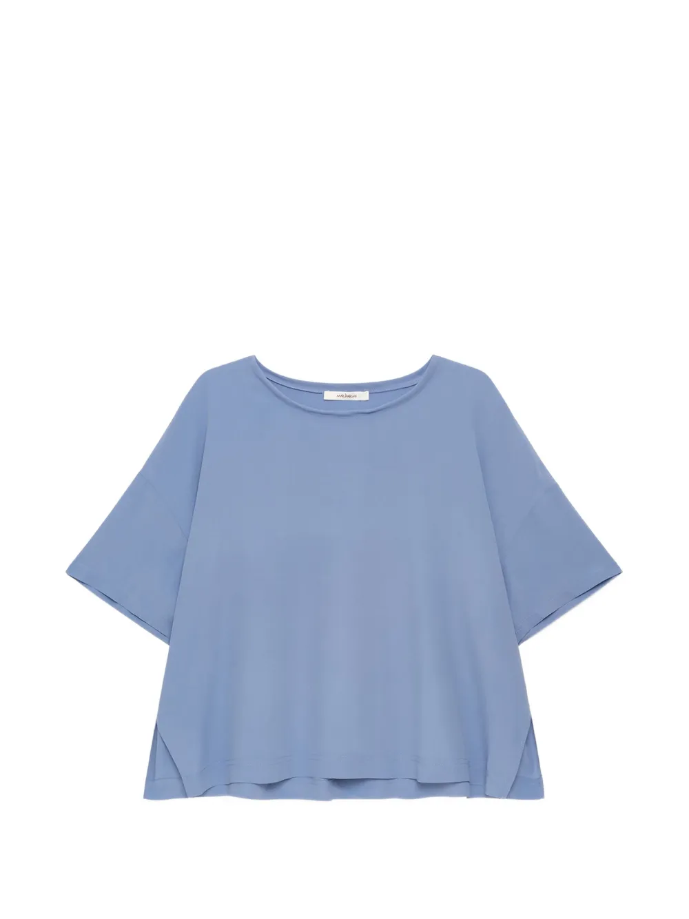 MALIPARMI fluid crepe boat-neck T-shirt - Blu