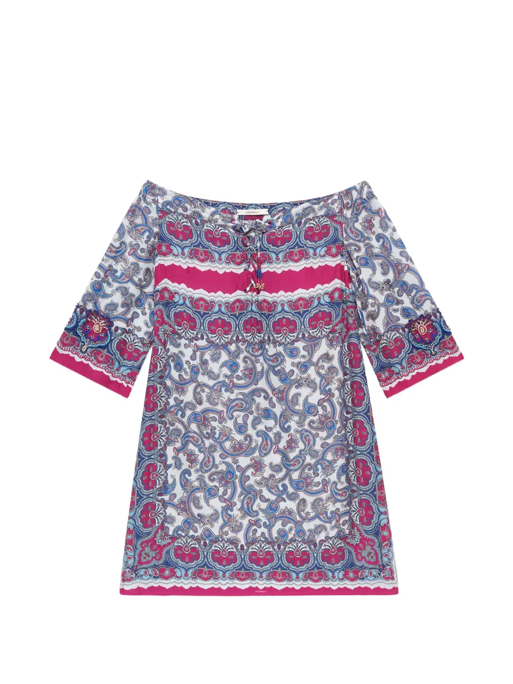 MALIPARMI Sunset paisley-print mini dress - Blu