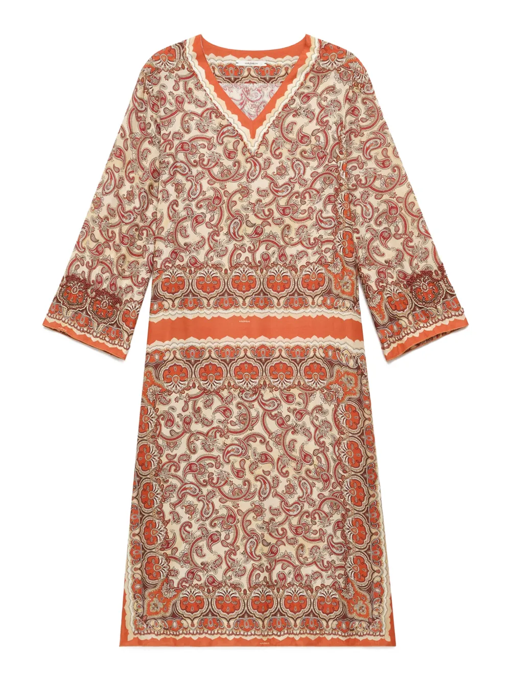 MALIPARMI sunset-paisley mini dress - Neutrals
