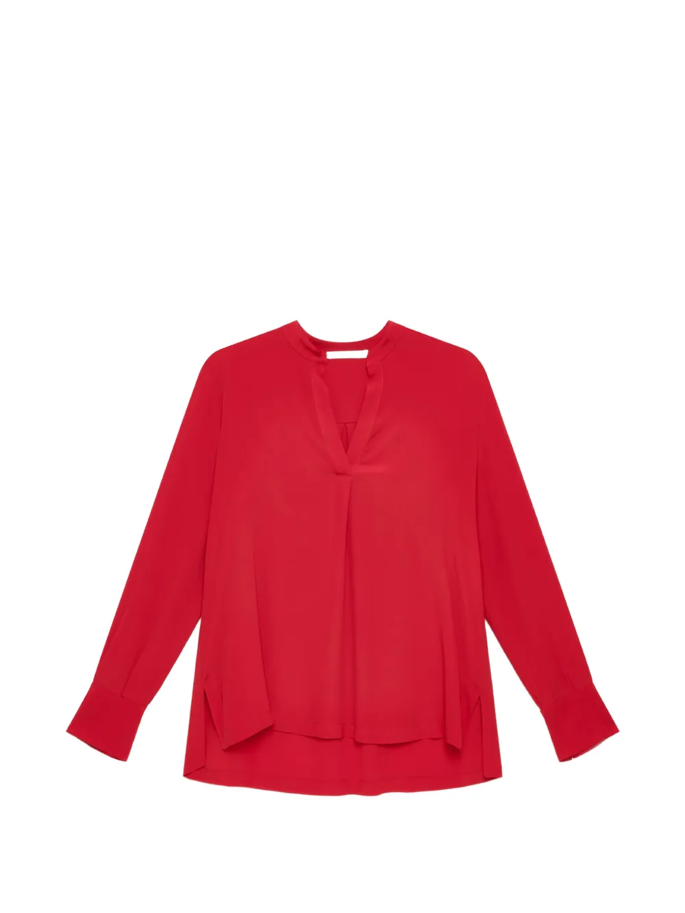 MALIPARMI fluid V-neck blouse - Rosso