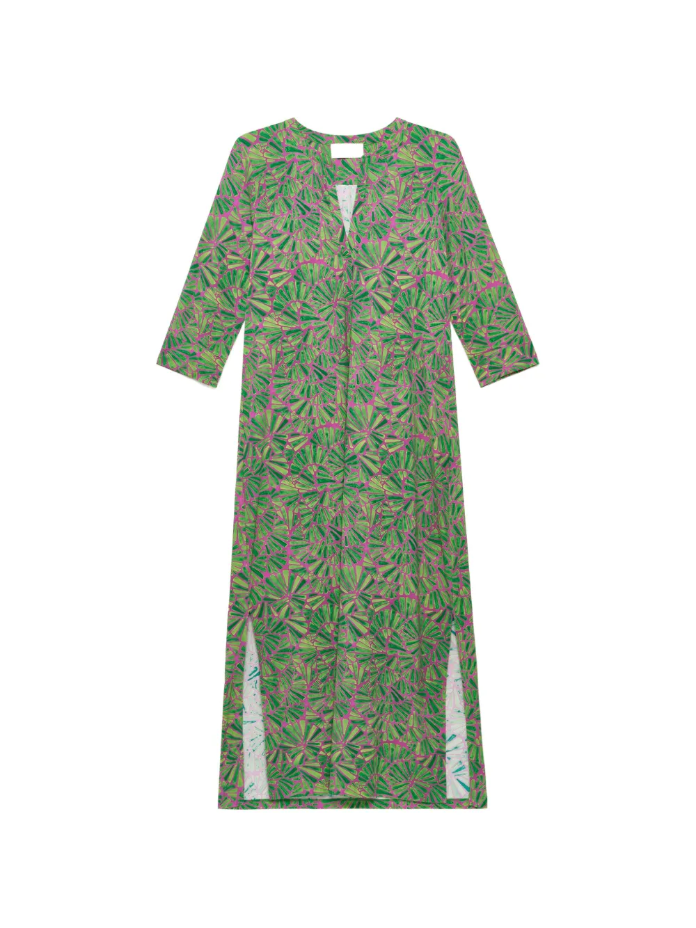 MALIPARMI shell-print midi dress - Verde