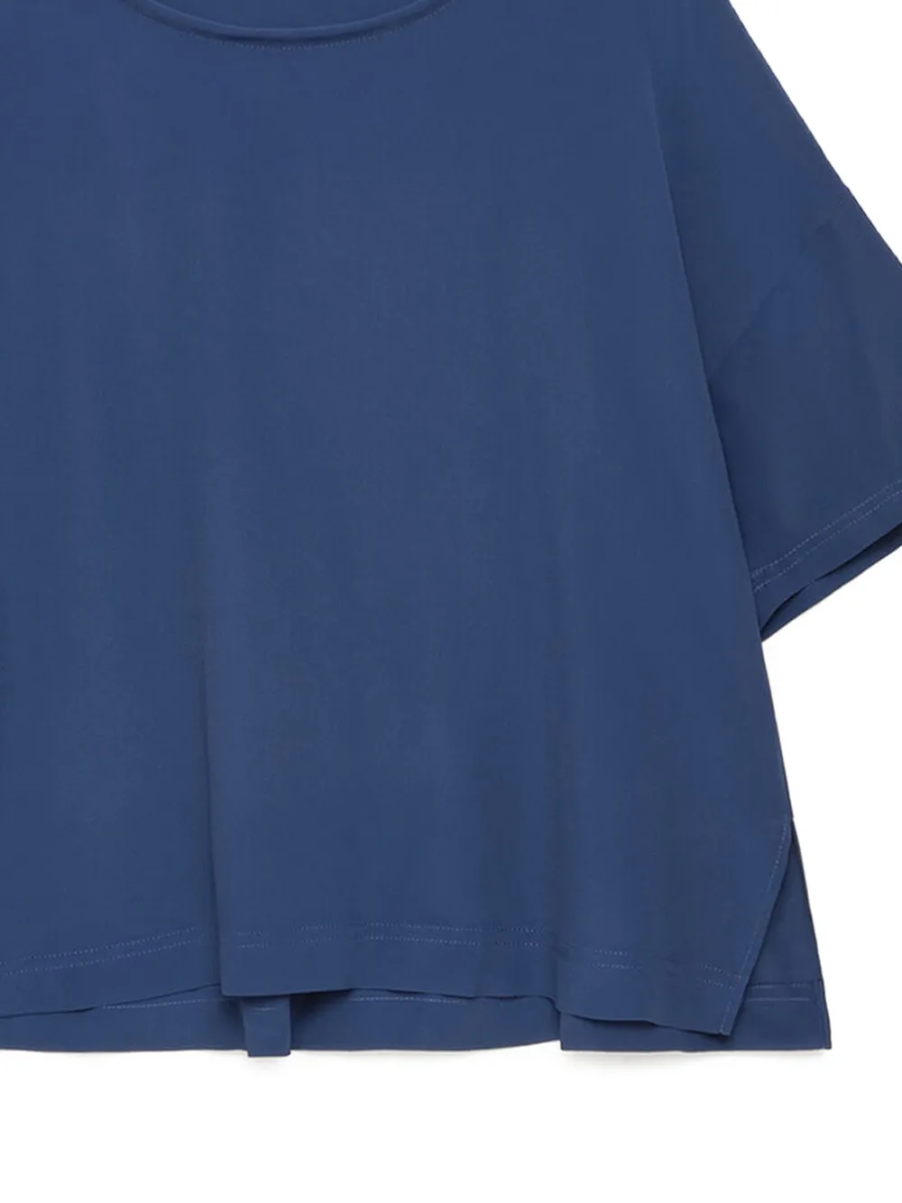 MALIPARMI Crêpe T-shirt met fladderrug Blauw