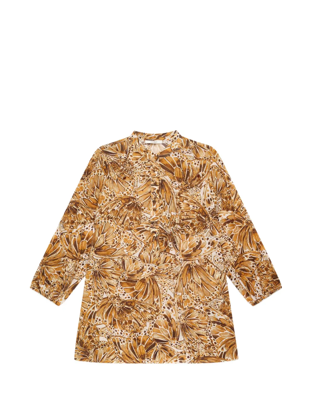 MALIPARMI sweet butterfly-print shirt - Braun