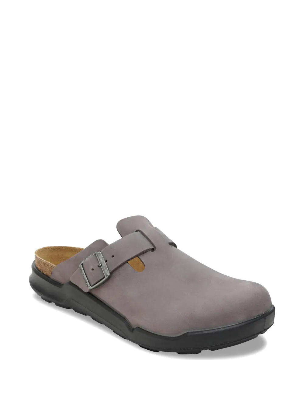 Birkenstock Boston Crosstown leren muiltjes Grijs